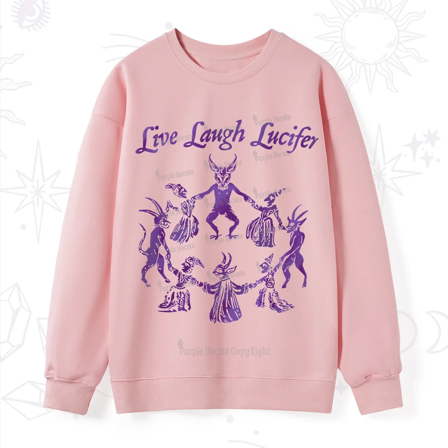 Purplehecate Live Laugh Lucifer Satanic Sweatshirt