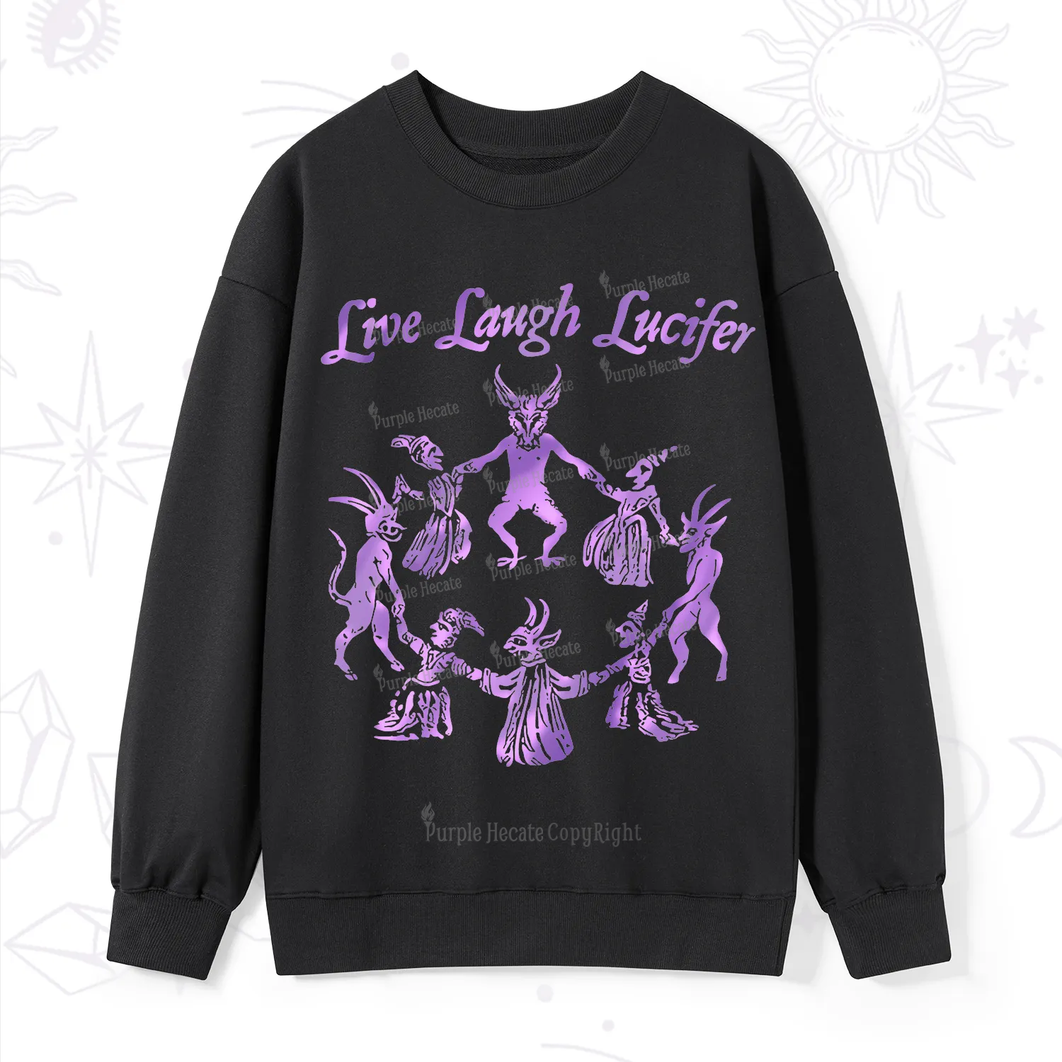 Purplehecate Live Laugh Lucifer Satanic Sweatshirt