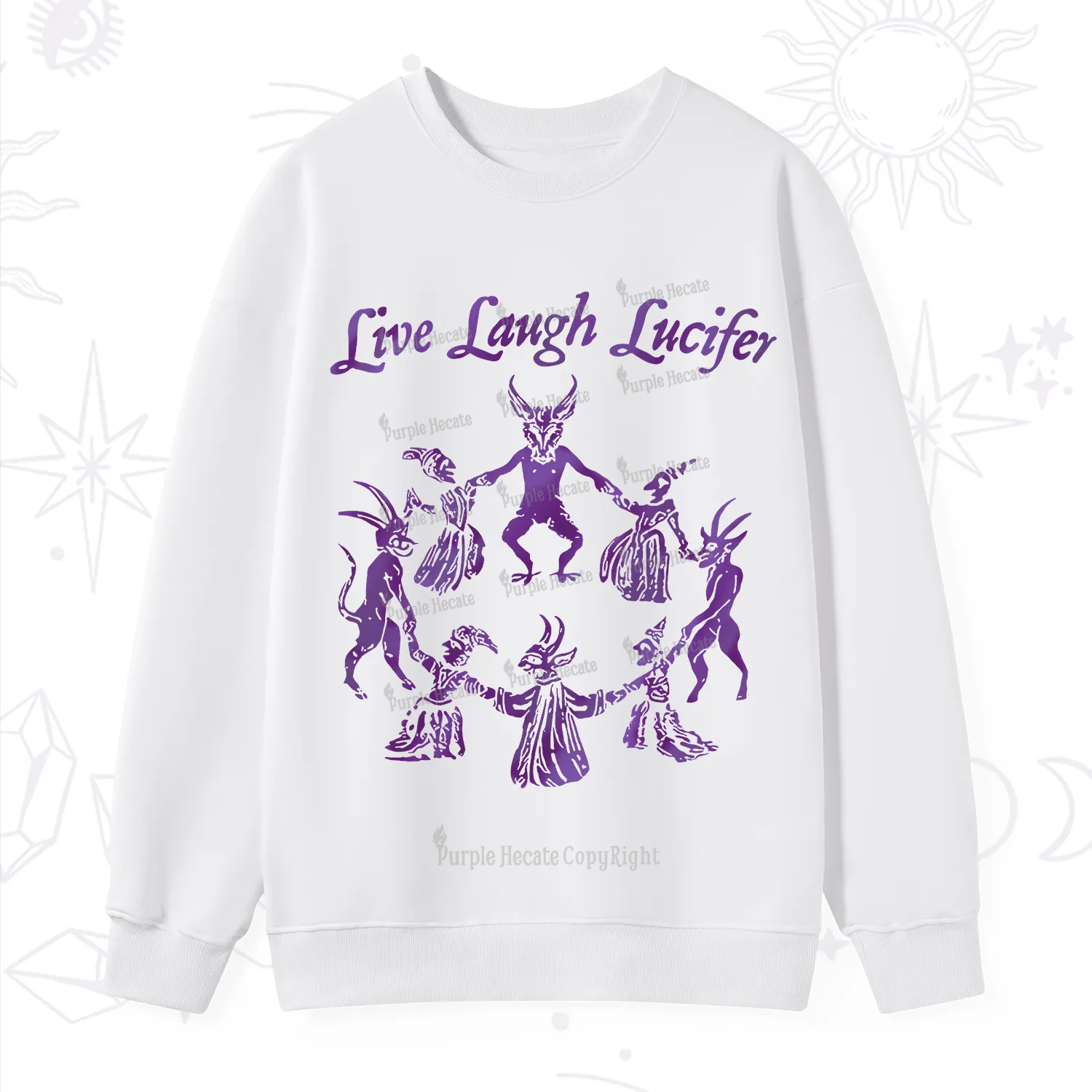 Purplehecate Live Laugh Lucifer Satanic Sweatshirt