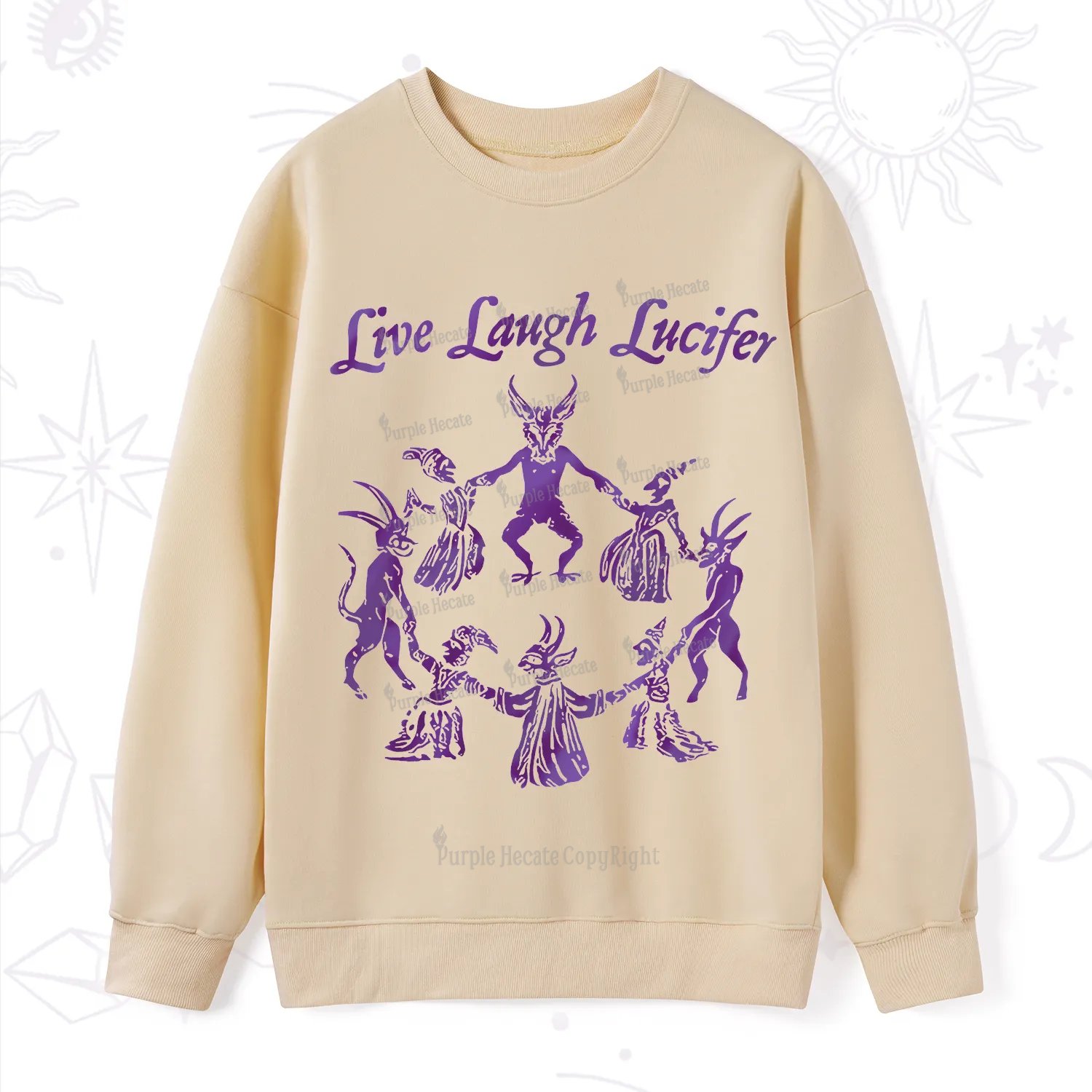 Purplehecate Live Laugh Lucifer Satanic Sweatshirt