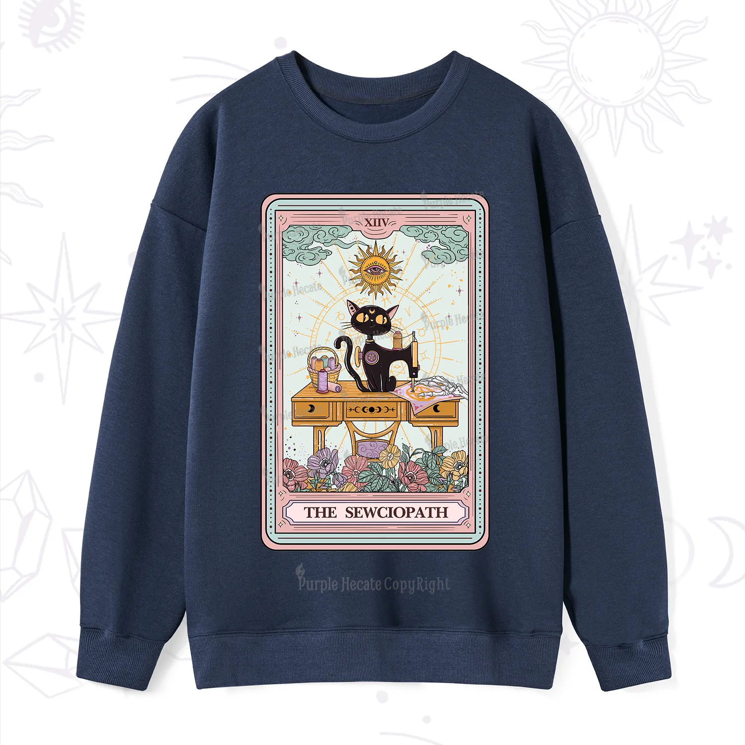 Purplehecate The Sewciopath Tarot Card Sweatshirt