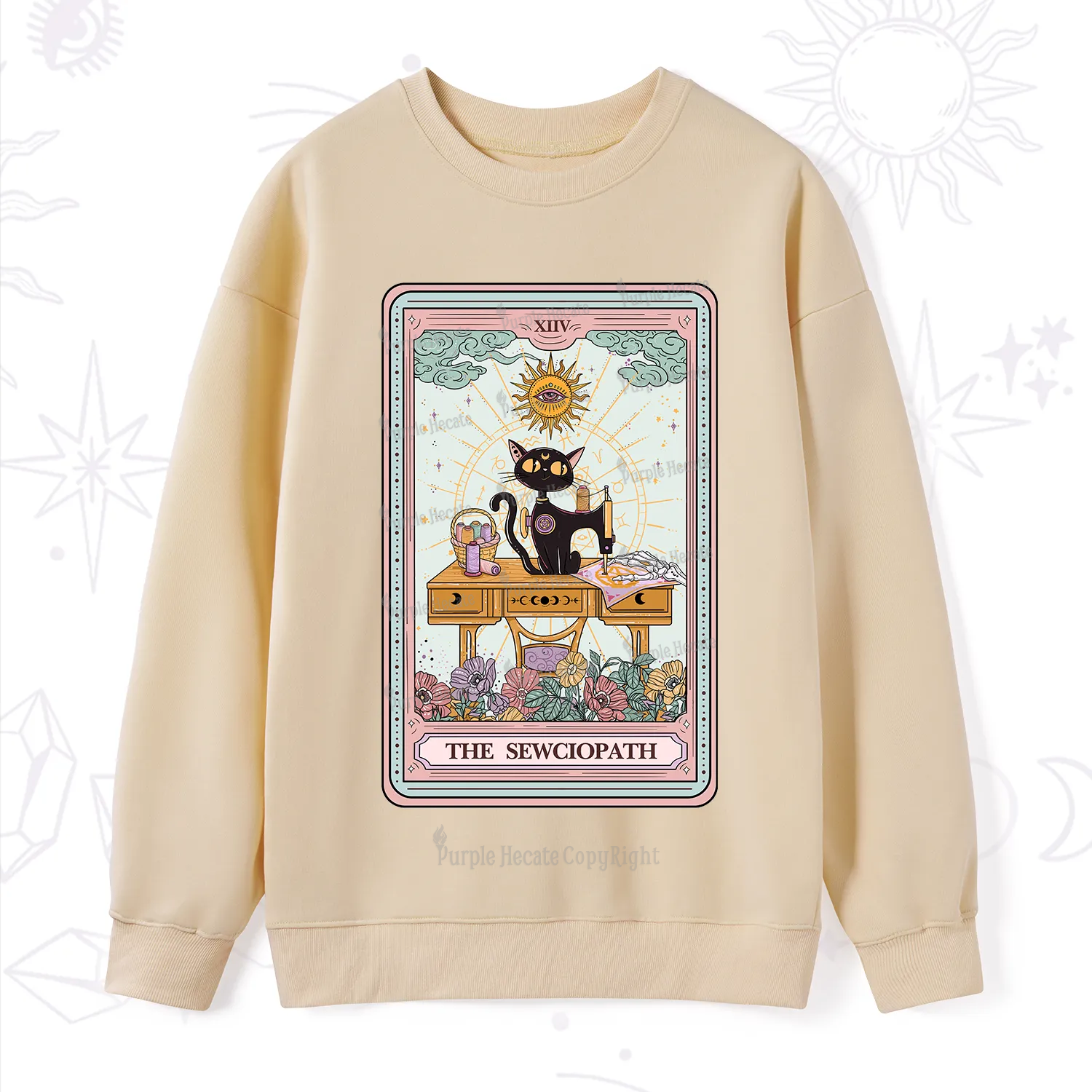 Purplehecate The Sewciopath Tarot Card Sweatshirt