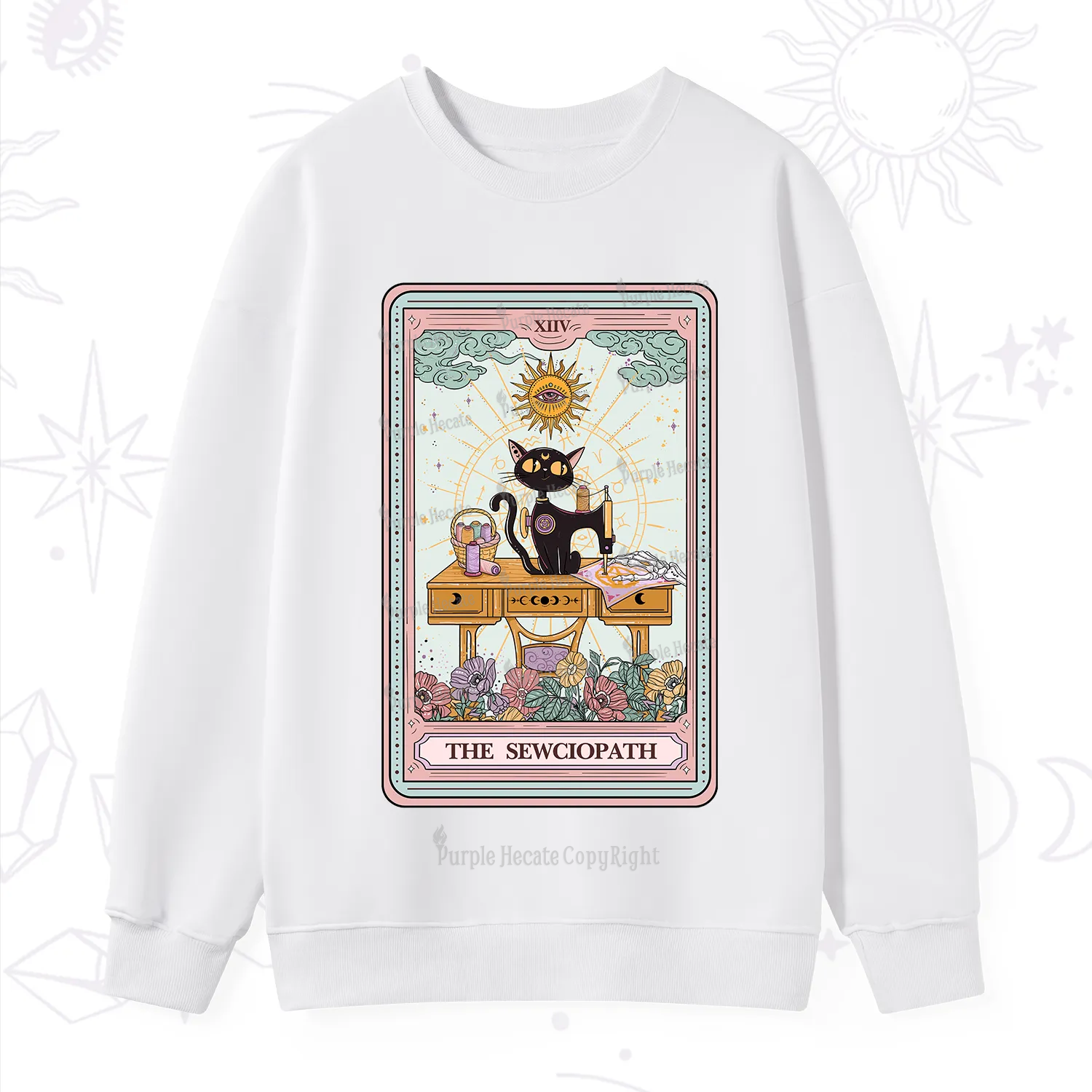 Purplehecate The Sewciopath Tarot Card Sweatshirt