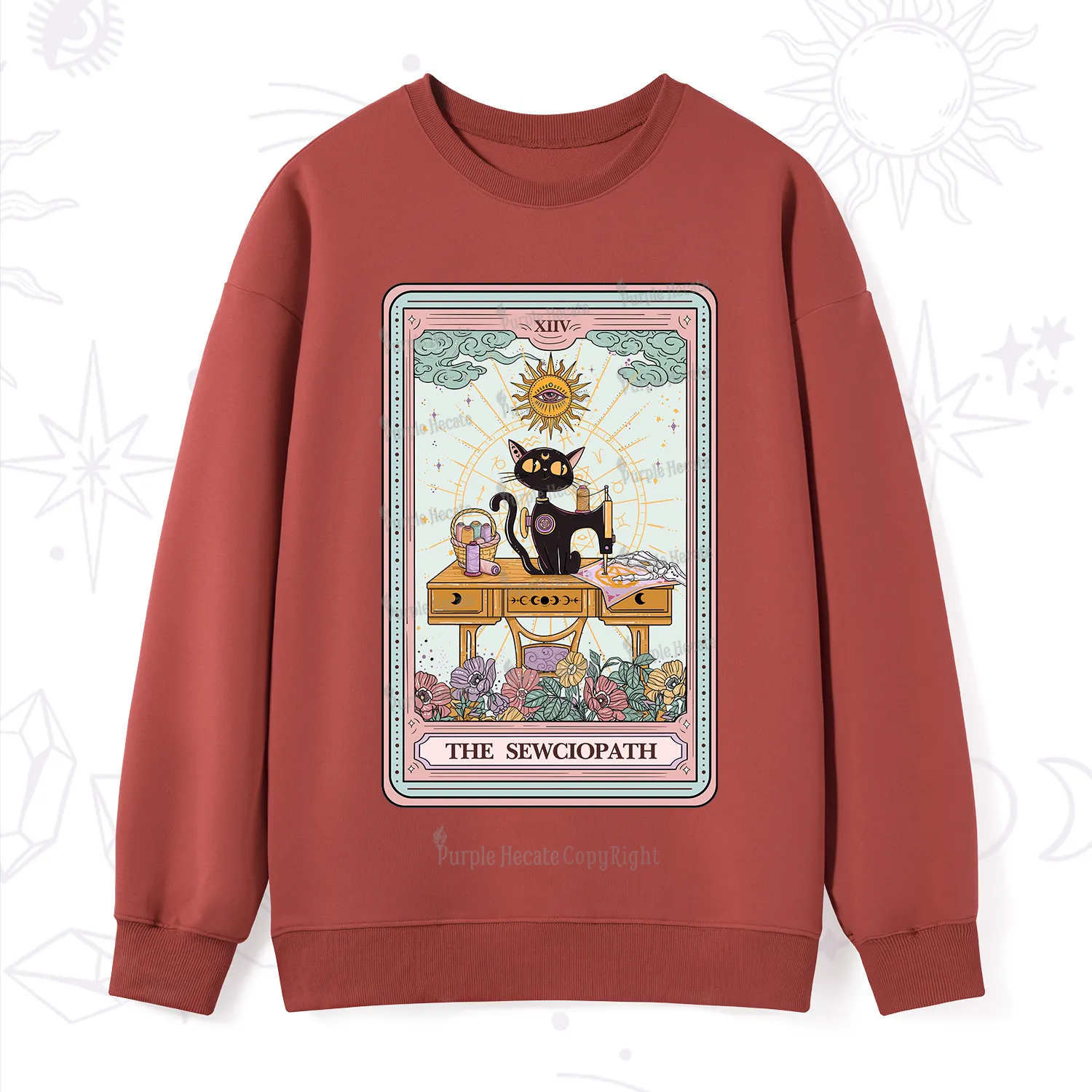 Purplehecate The Sewciopath Tarot Card Sweatshirt