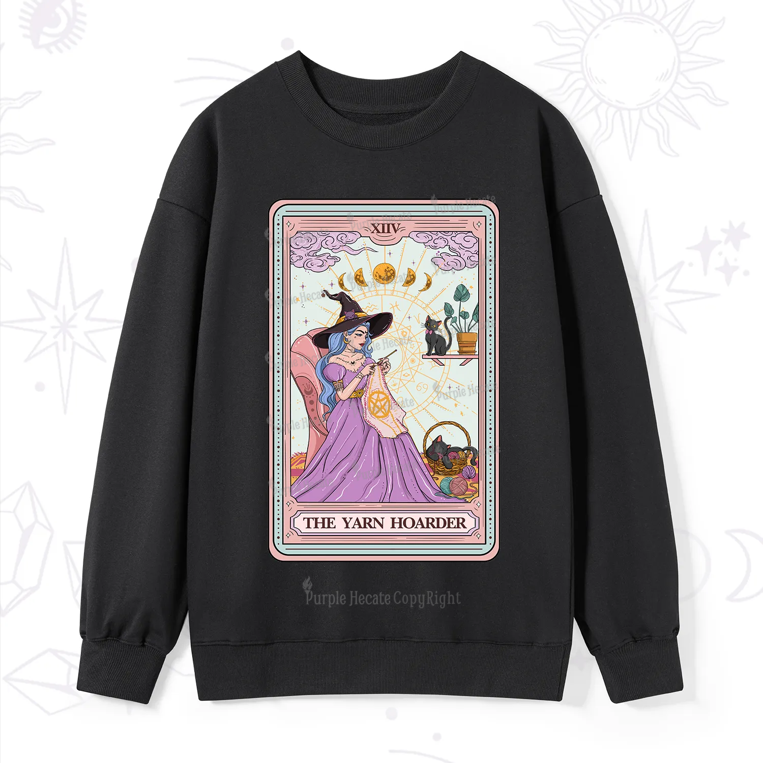 Purplehecate The Yarn Hoarder Tarot Sweatshirt