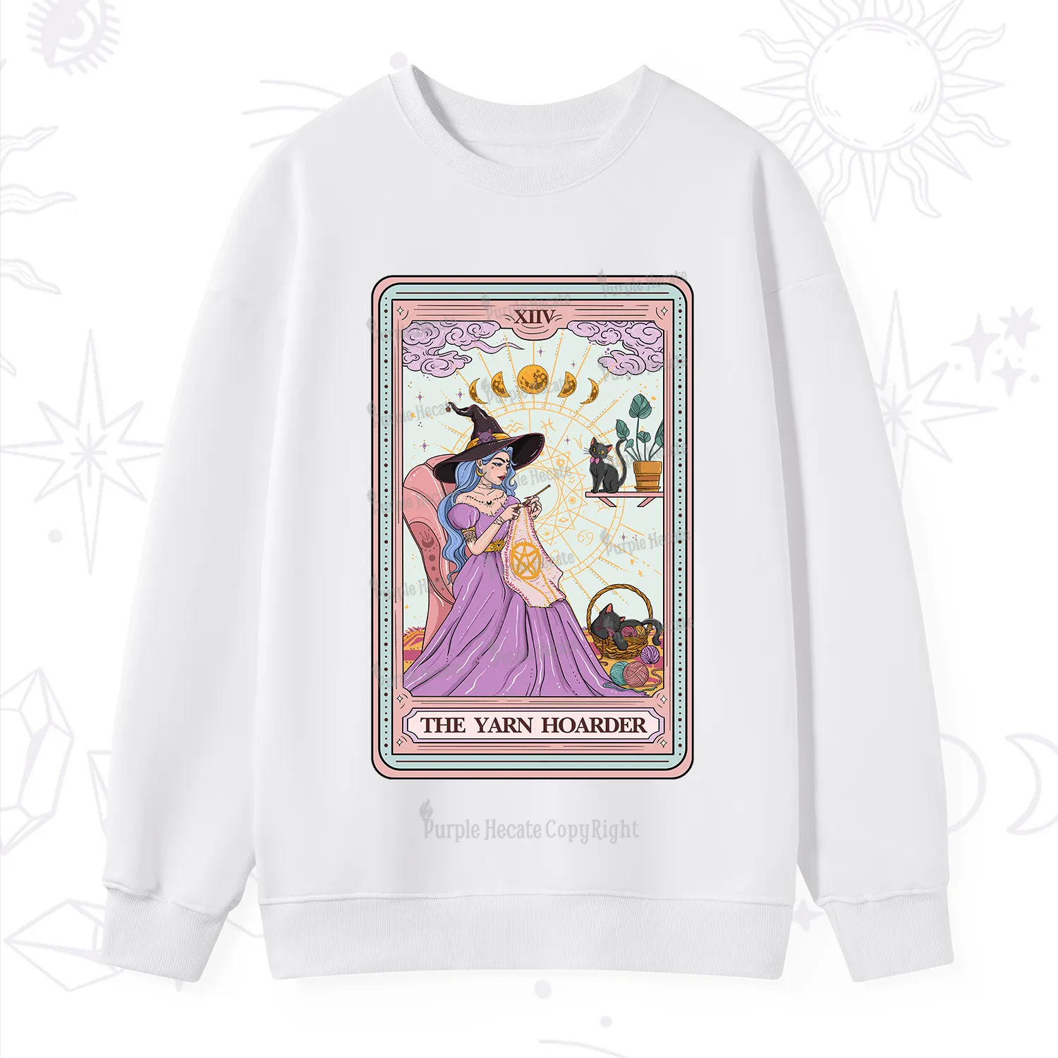 Purplehecate The Yarn Hoarder Tarot Sweatshirt