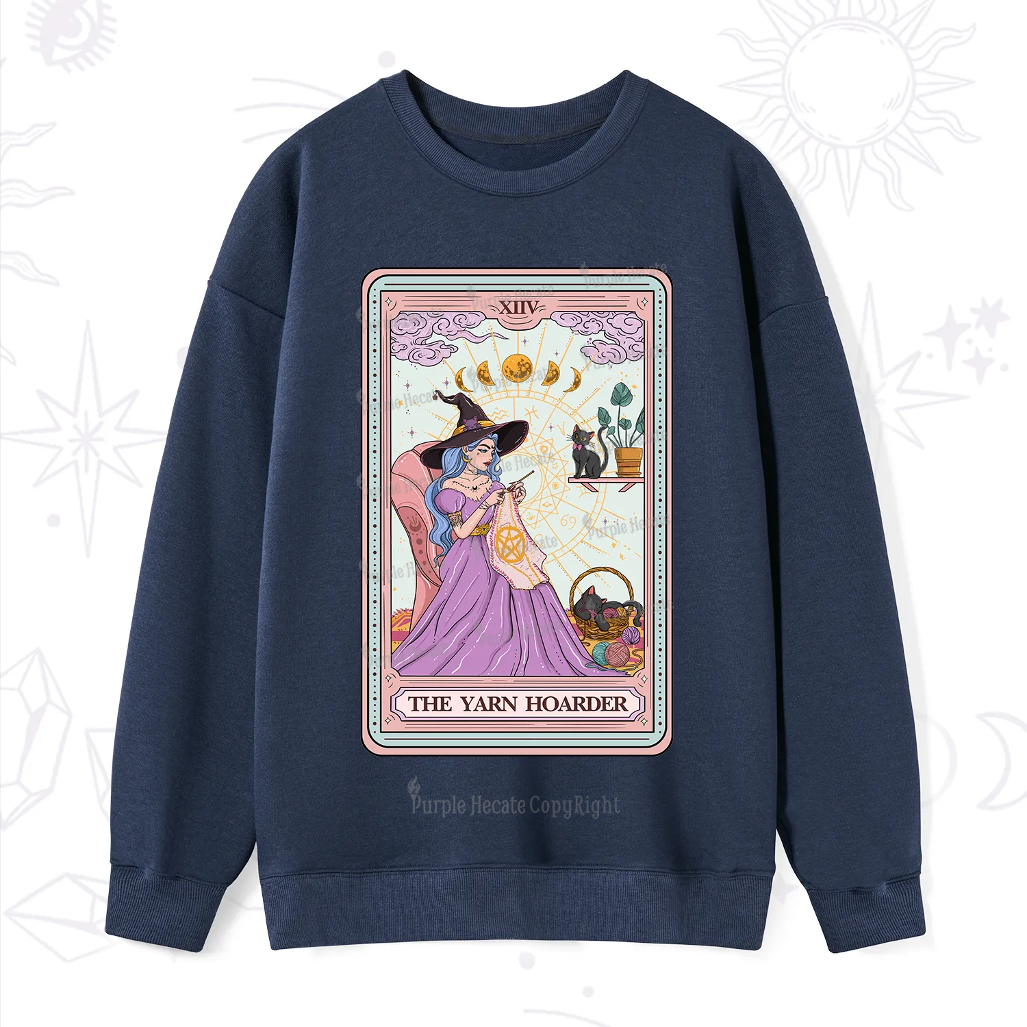 Purplehecate The Yarn Hoarder Tarot Sweatshirt