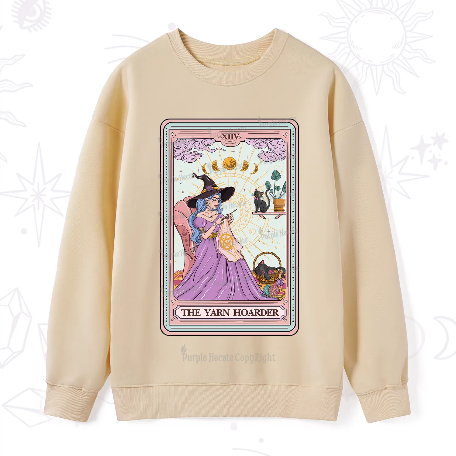 Purplehecate The Yarn Hoarder Tarot Sweatshirt