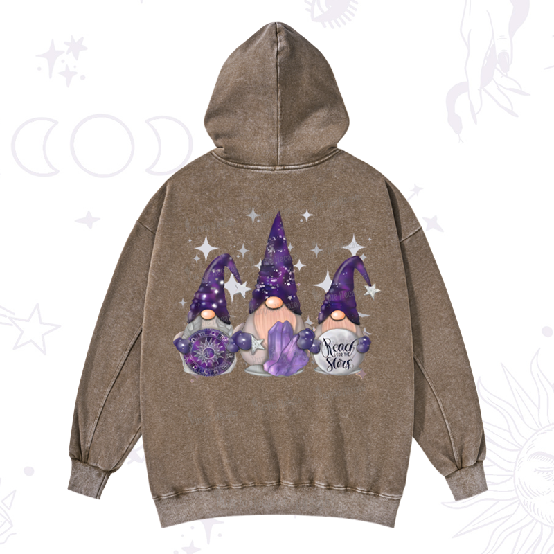 Purplehecate Christmas Cute Gnome Washed Hoodie