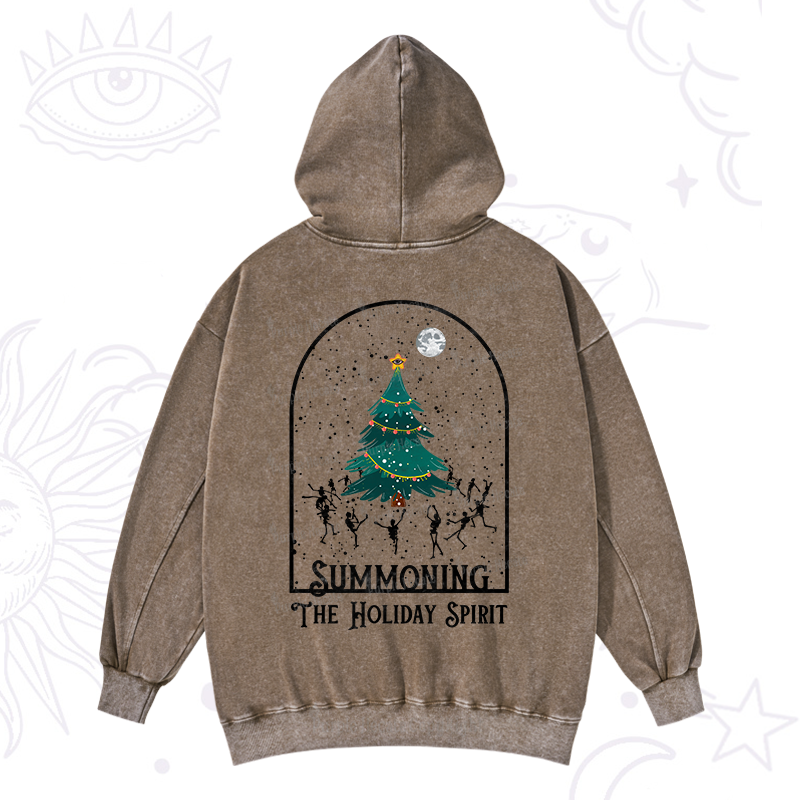 Purplehecate Christmas The Holiday Spirit Washed Hoodie