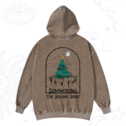 Purplehecate Christmas The Holiday Spirit Washed Hoodie