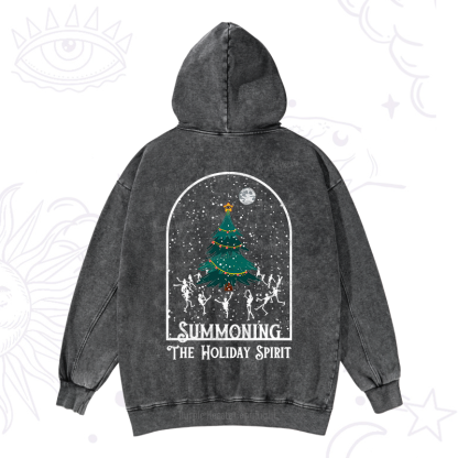 Purplehecate Christmas The Holiday Spirit Washed Hoodie