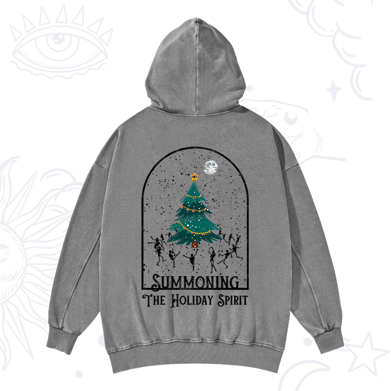 Purplehecate Christmas The Holiday Spirit Washed Hoodie