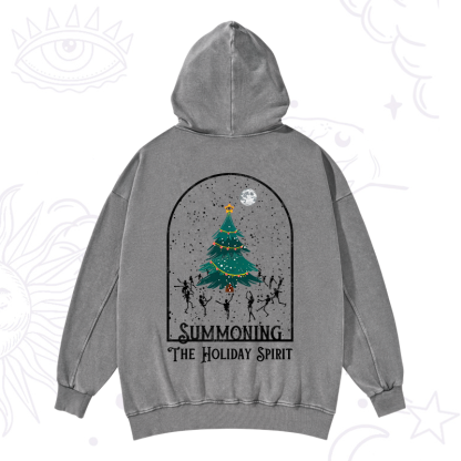 Purplehecate Christmas The Holiday Spirit Washed Hoodie