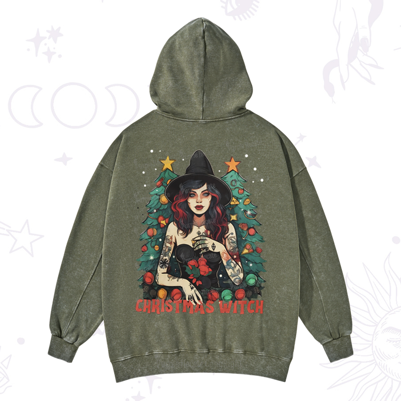 Purplehecate Christmas Witch Washed Hoodie