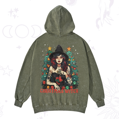 Purplehecate Christmas Witch Washed Hoodie