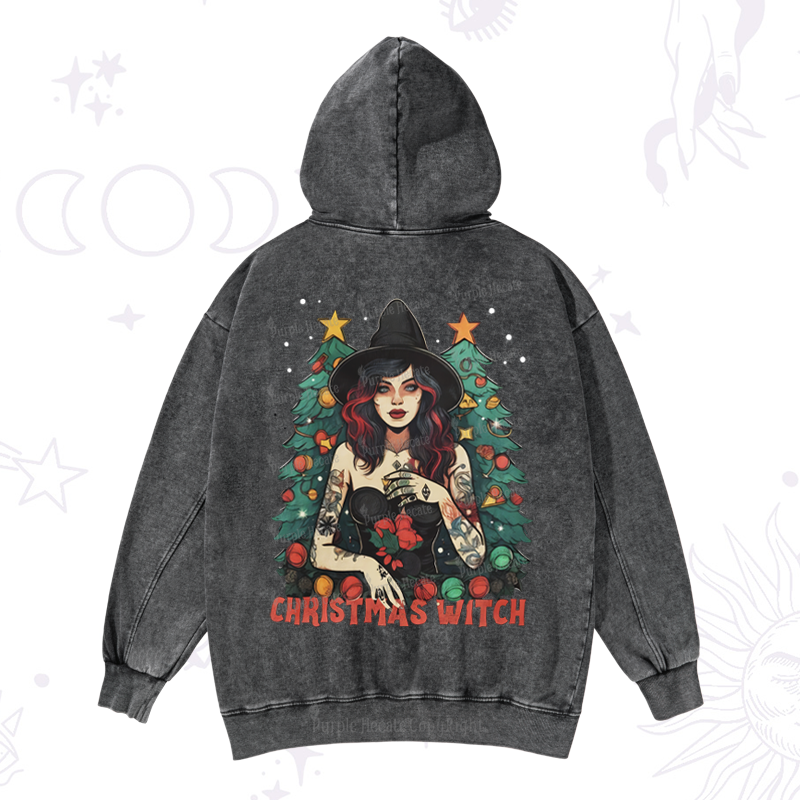 Purplehecate Christmas Witch Washed Hoodie