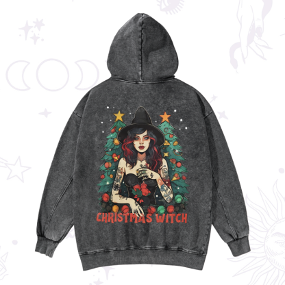 Purplehecate Christmas Witch Washed Hoodie