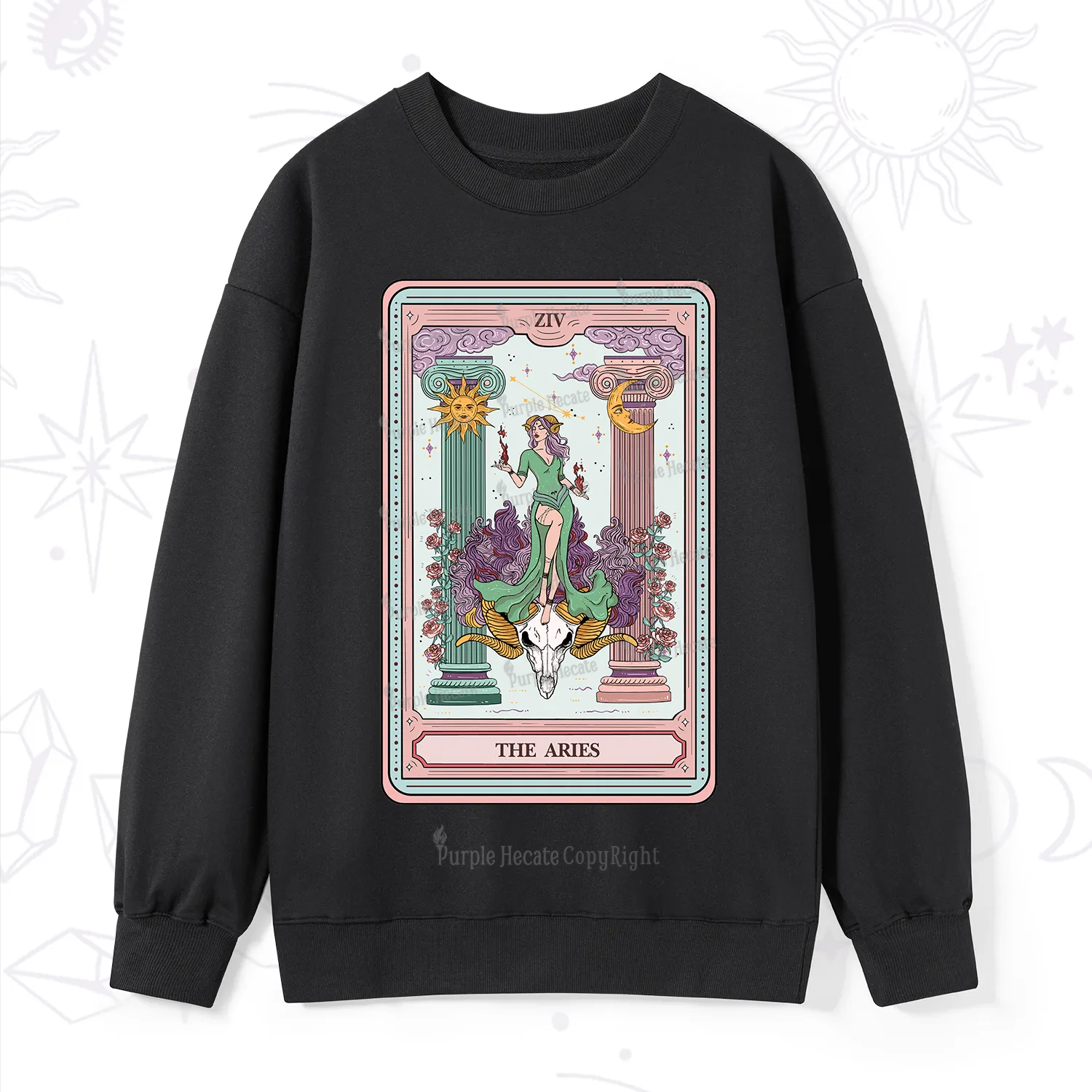 Purplehecate The Aries Goddess Tarot Sweatshirt