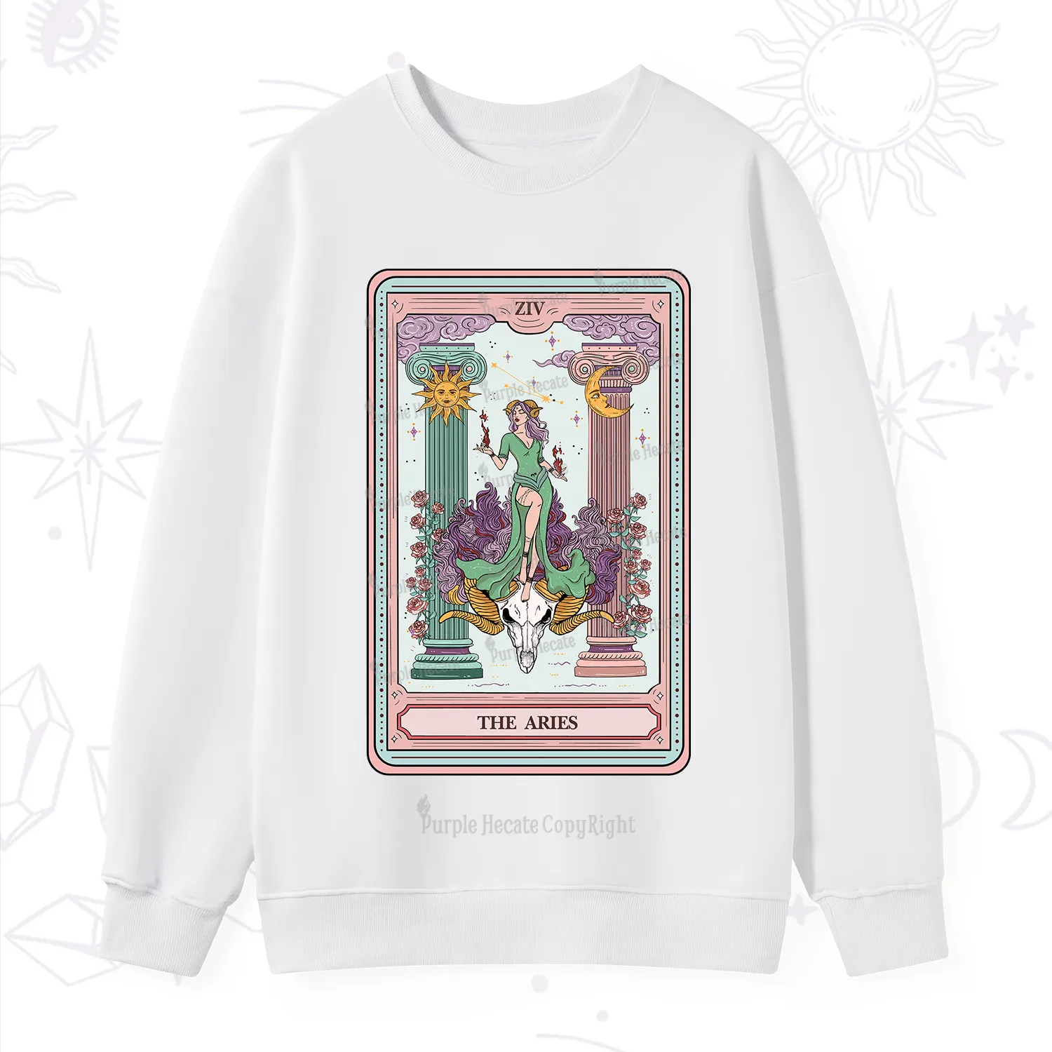 Purplehecate The Aries Goddess Tarot Sweatshirt