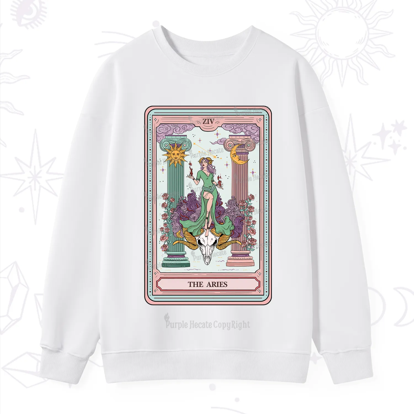 Purplehecate The Aries Goddess Tarot Sweatshirt