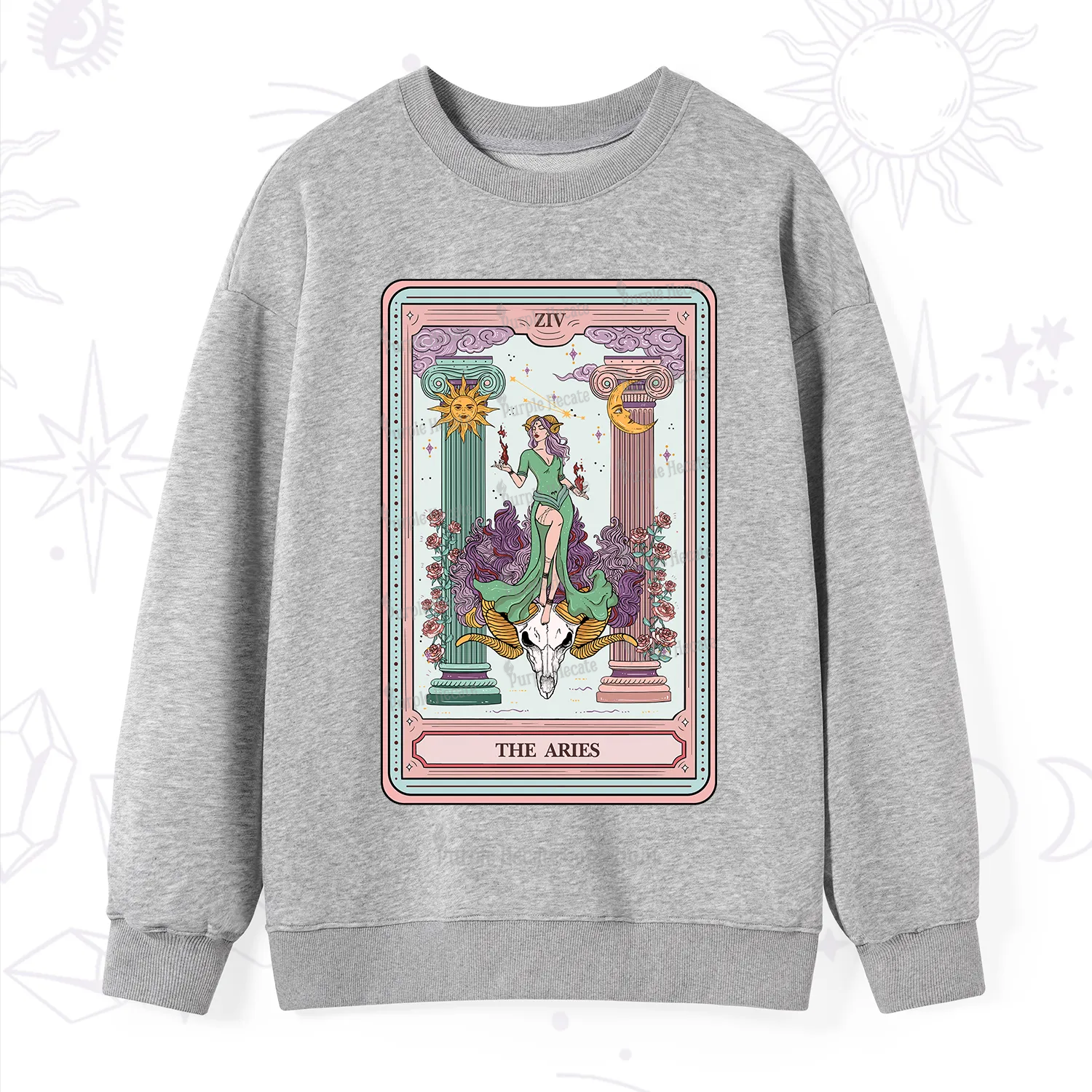 Purplehecate The Aries Goddess Tarot Sweatshirt