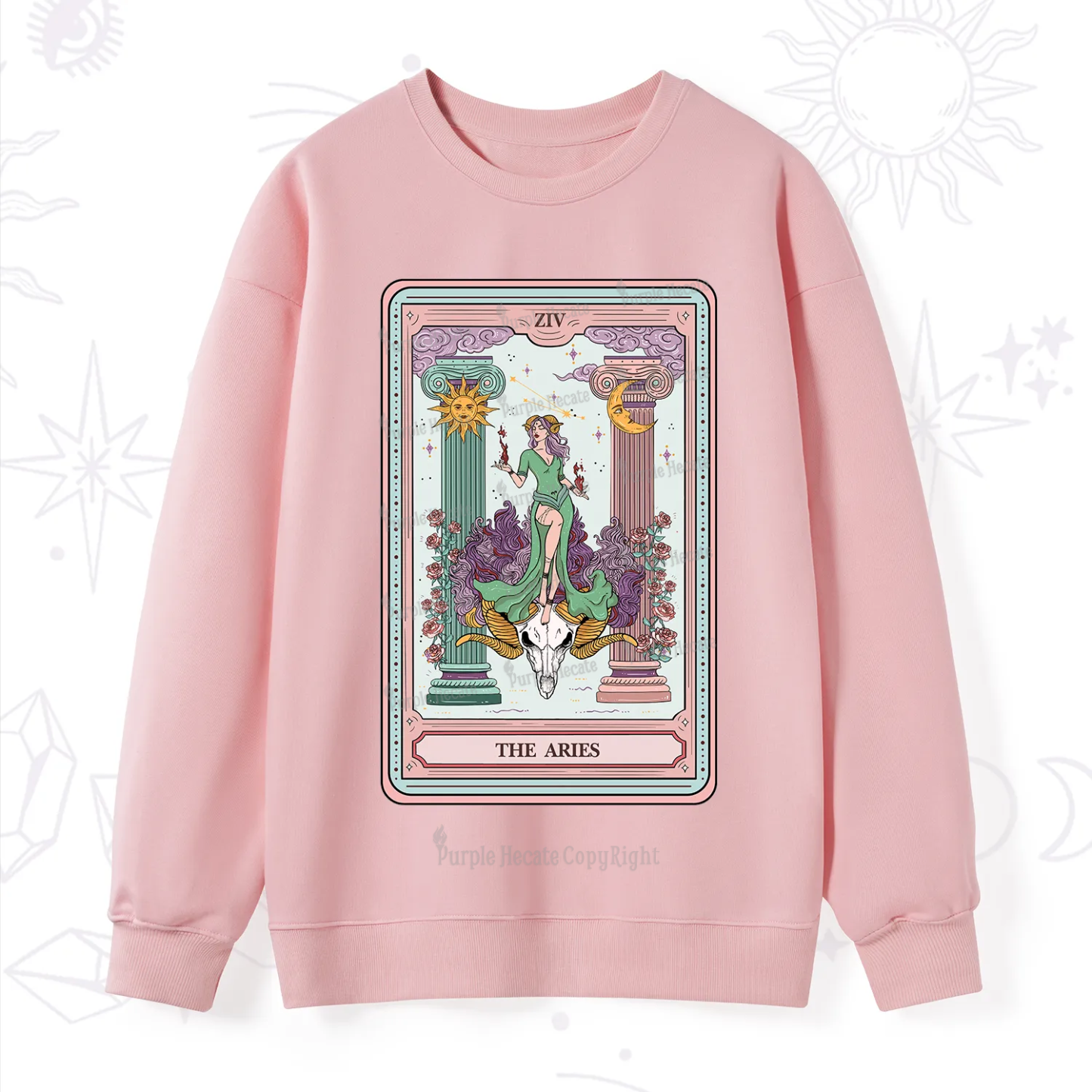 Purplehecate The Aries Goddess Tarot Sweatshirt