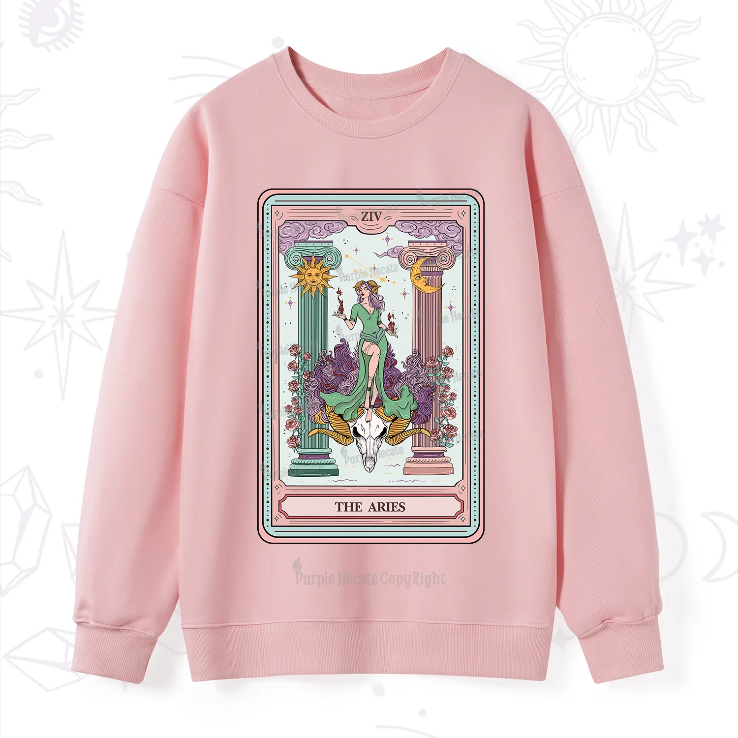 Purplehecate The Aries Goddess Tarot Sweatshirt
