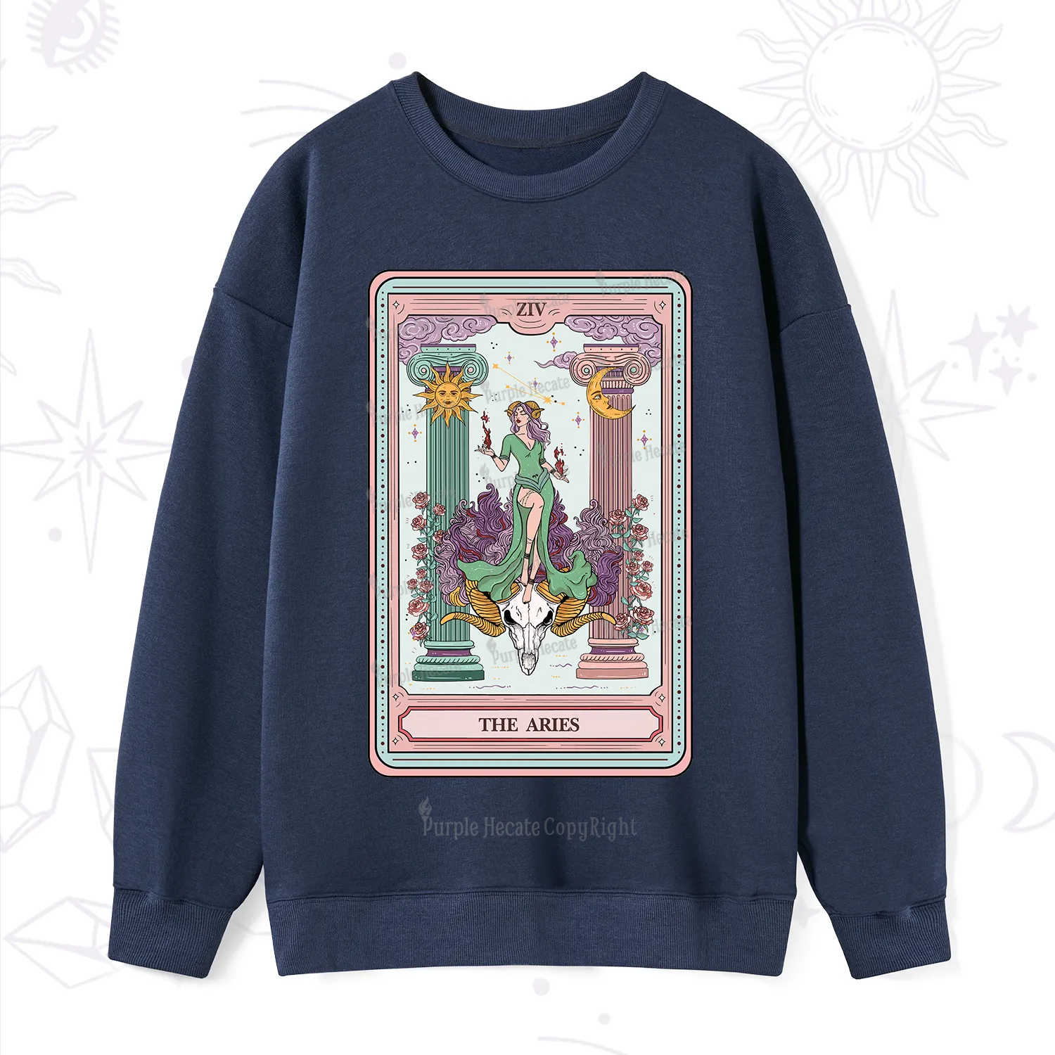 Purplehecate The Aries Goddess Tarot Sweatshirt