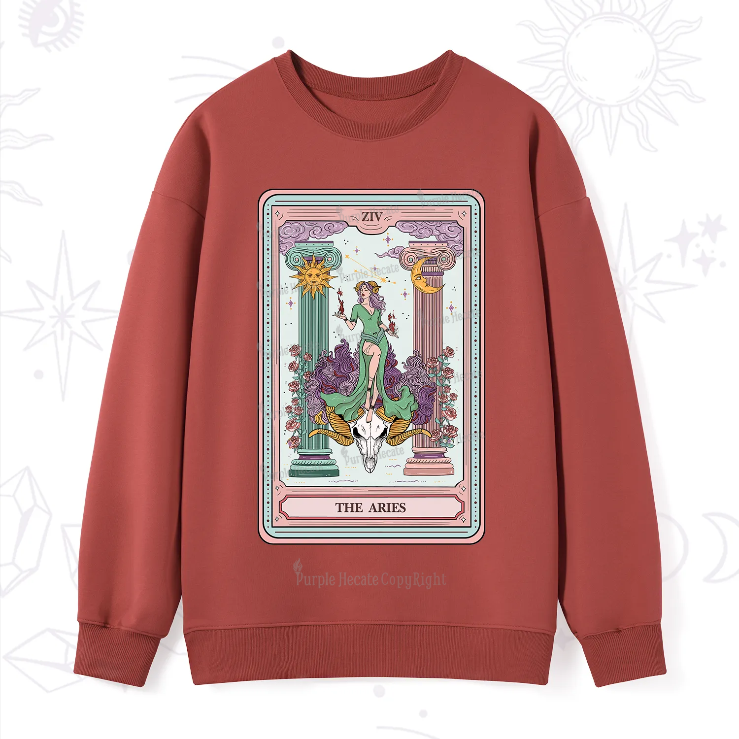 Purplehecate The Aries Goddess Tarot Sweatshirt