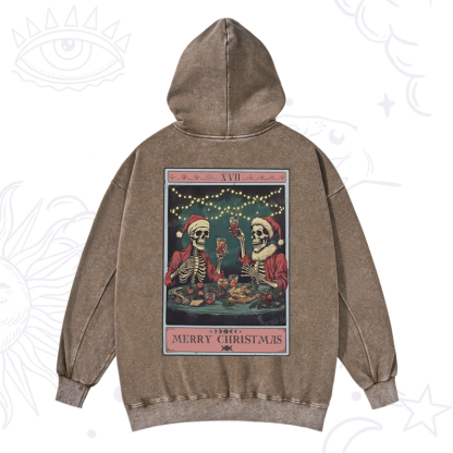 Purplehecate Christmas Dinner Tarot Washed Hoodie