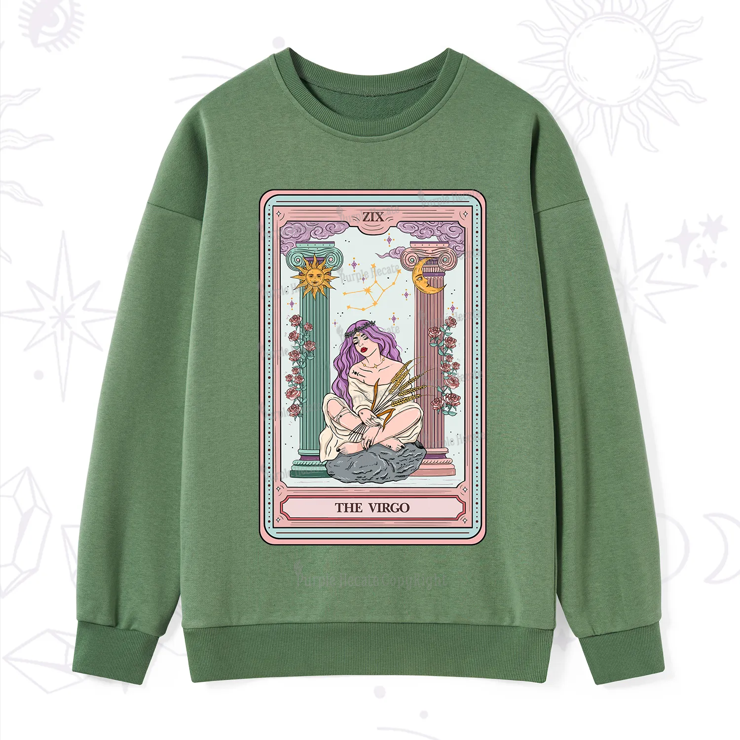 Purplehecate The Virgo Goddess Tarot Sweatshirt