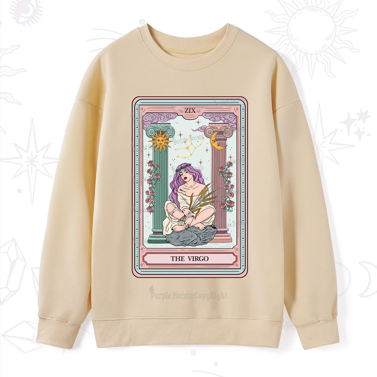 Purplehecate The Virgo Goddess Tarot Sweatshirt