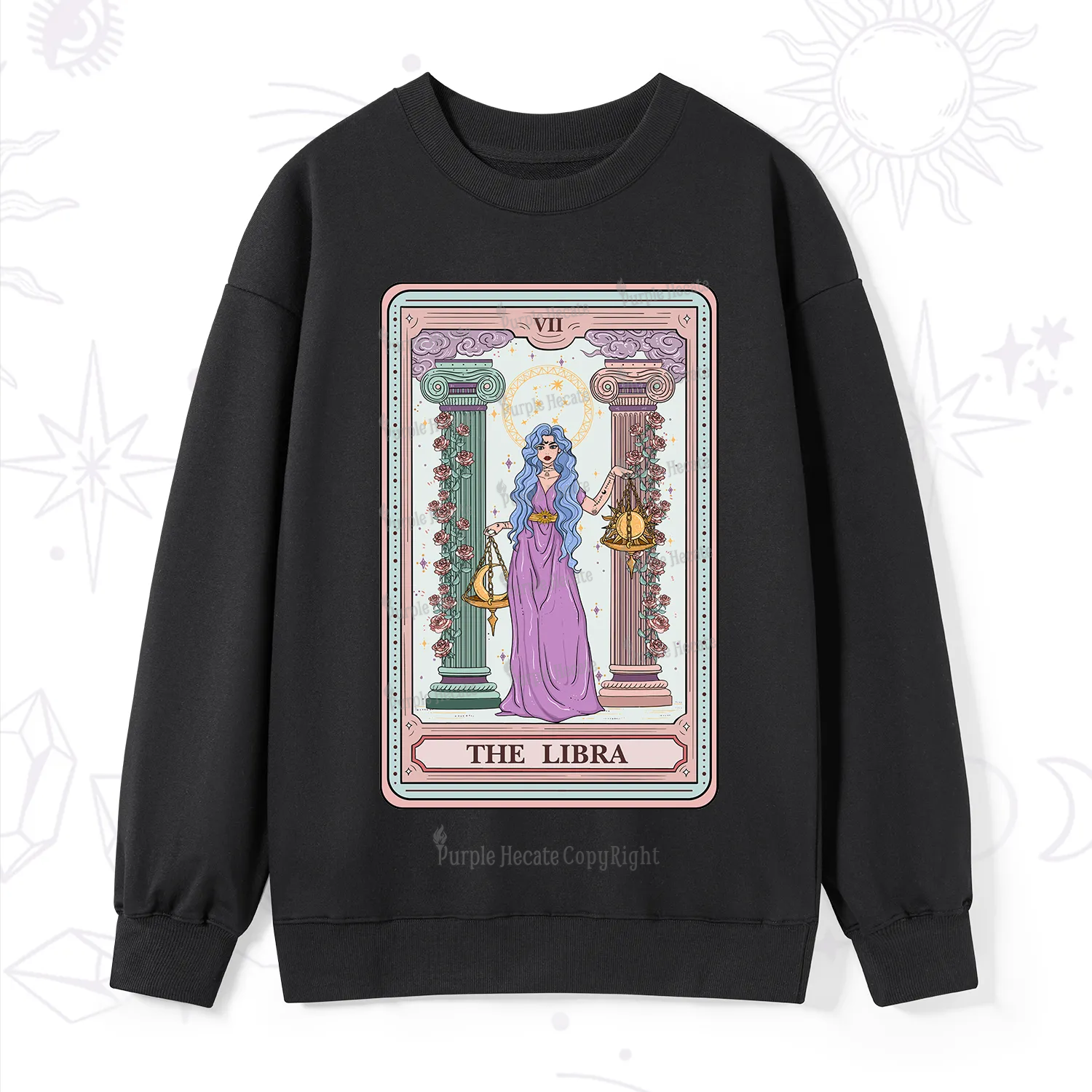 Purplehecate The Libra Goddess Tarot Sweatshirt