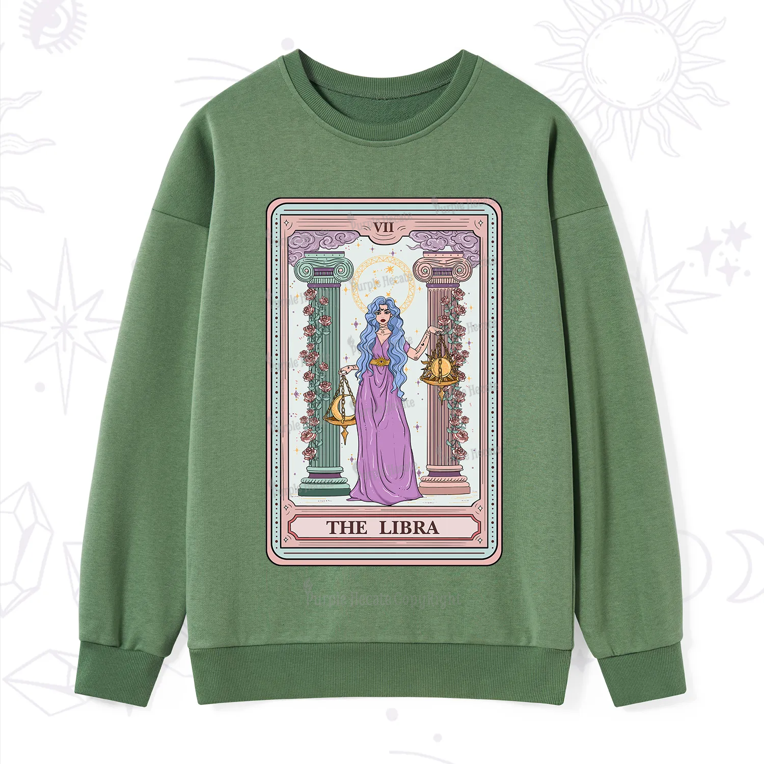 Purplehecate The Libra Goddess Tarot Sweatshirt