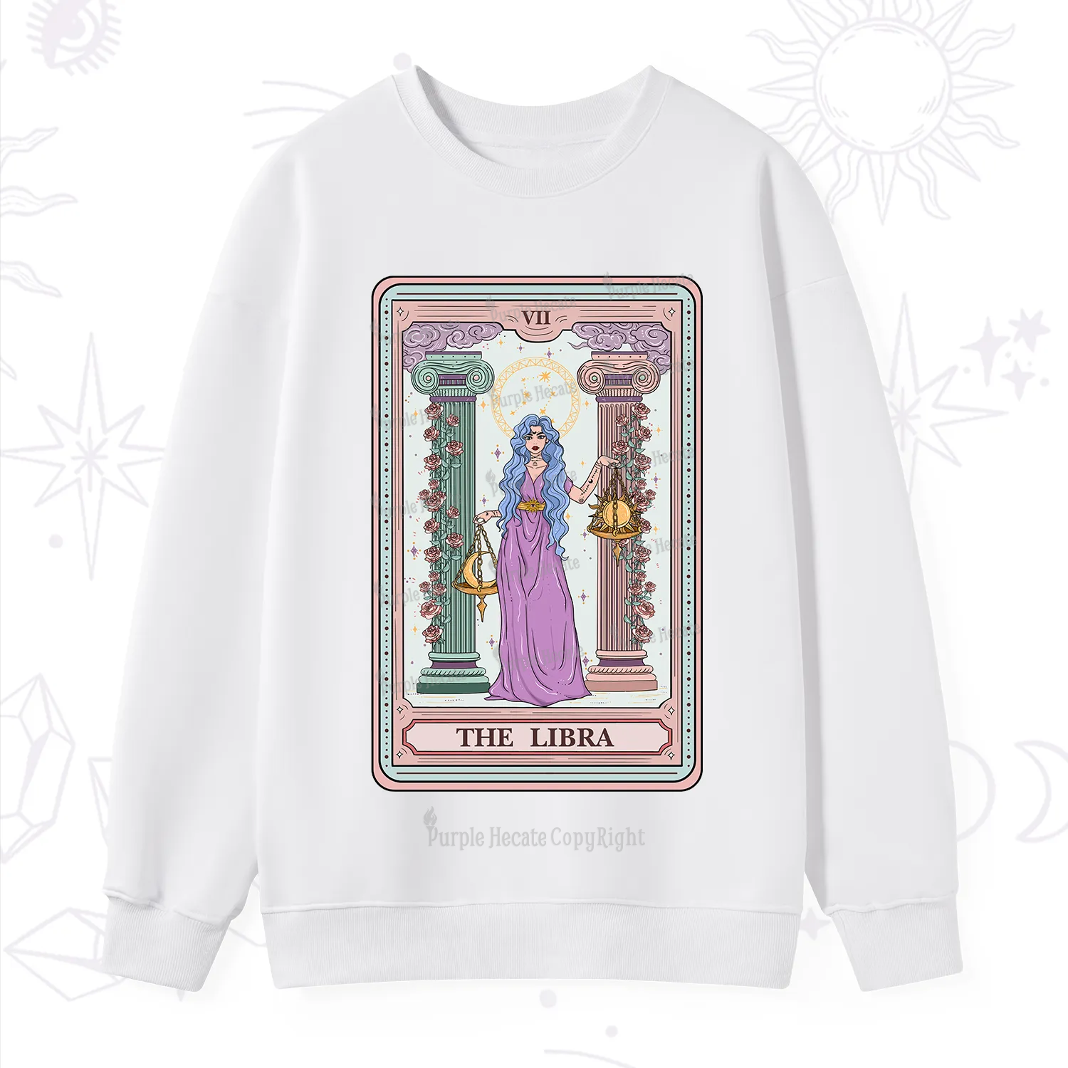 Purplehecate The Libra Goddess Tarot Sweatshirt