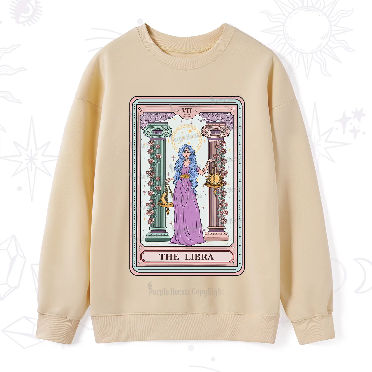 Purplehecate The Libra Goddess Tarot Sweatshirt