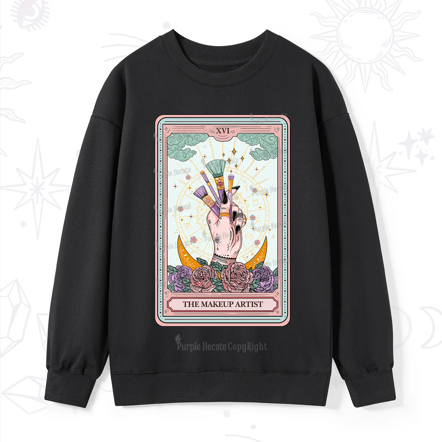 Purplehecate The Makeup Artist Life Tarot Sweatshirt
