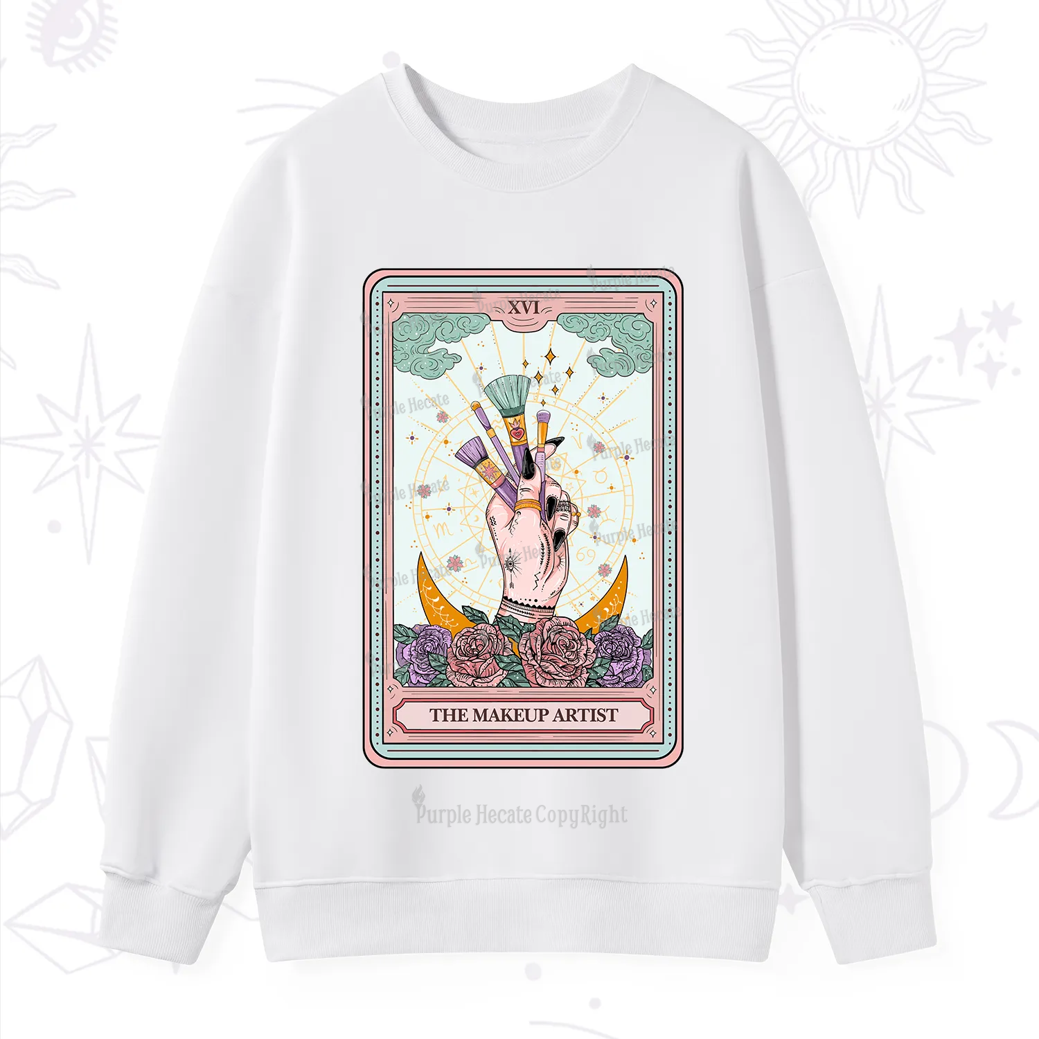 Purplehecate The Makeup Artist Life Tarot Sweatshirt