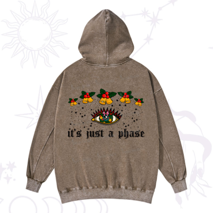 Purplehecate Christmas It's Just A Phase Washed Hoodie