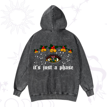 Purplehecate Christmas It's Just A Phase Washed Hoodie
