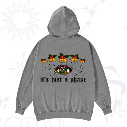 Purplehecate Christmas It's Just A Phase Washed Hoodie