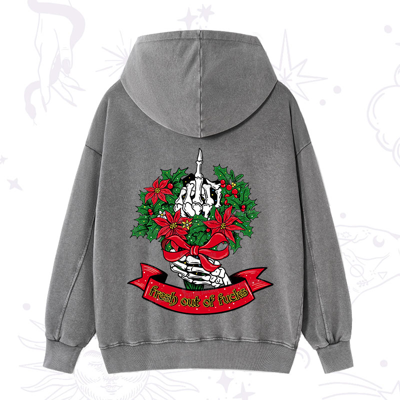Purplehecate Christmas Fresh Out Of Fuck Washed Hoodie