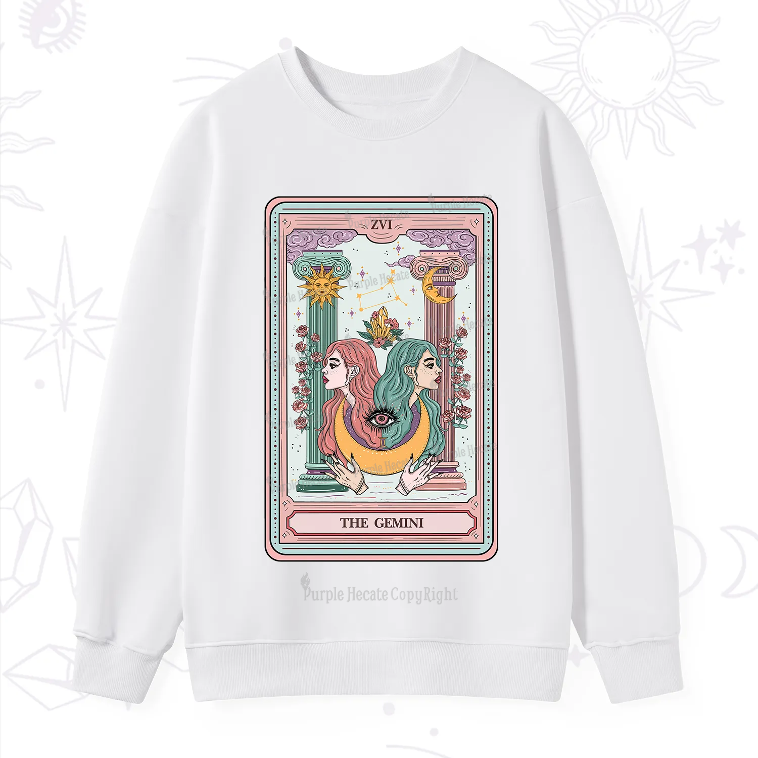 Purplehecate The Gemini Goddess Tarot Sweatshirt