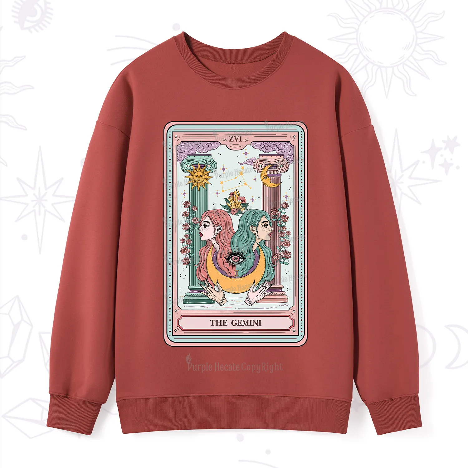 Purplehecate The Gemini Goddess Tarot Sweatshirt