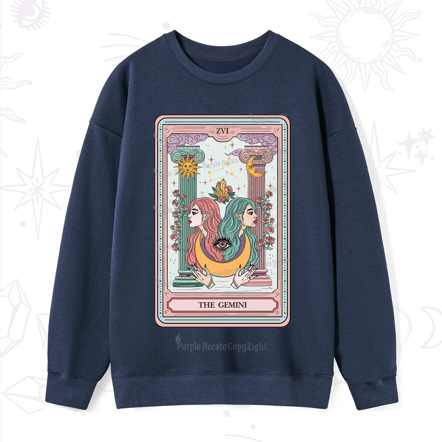 Purplehecate The Gemini Goddess Tarot Sweatshirt