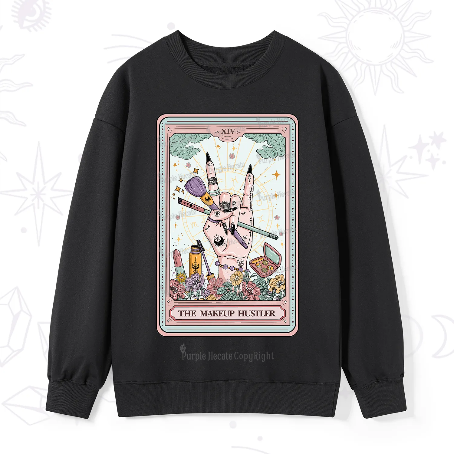 Purplehecate The Makeup Hustler Tarot Sweatshirt
