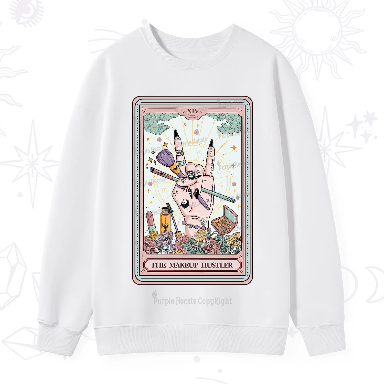 Purplehecate The Makeup Hustler Tarot Sweatshirt