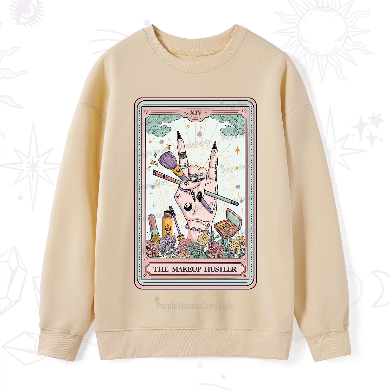 Purplehecate The Makeup Hustler Tarot Sweatshirt
