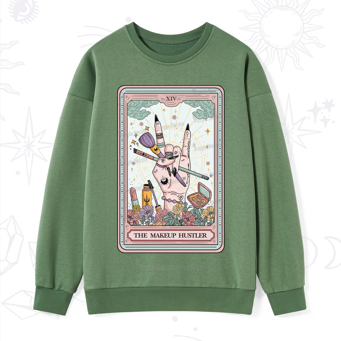 Purplehecate The Makeup Hustler Tarot Sweatshirt